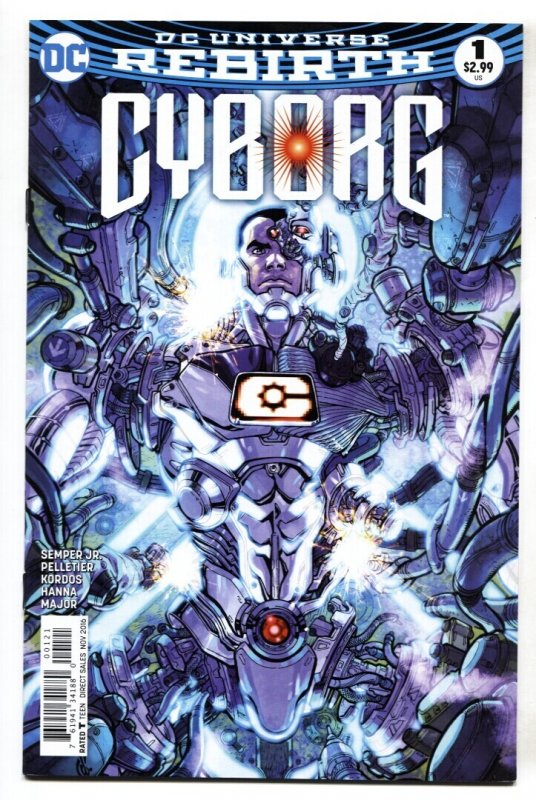 Cyborg: Rebirth #1 (DC Comics, 2016), raw comic book in NM- condition — front cover