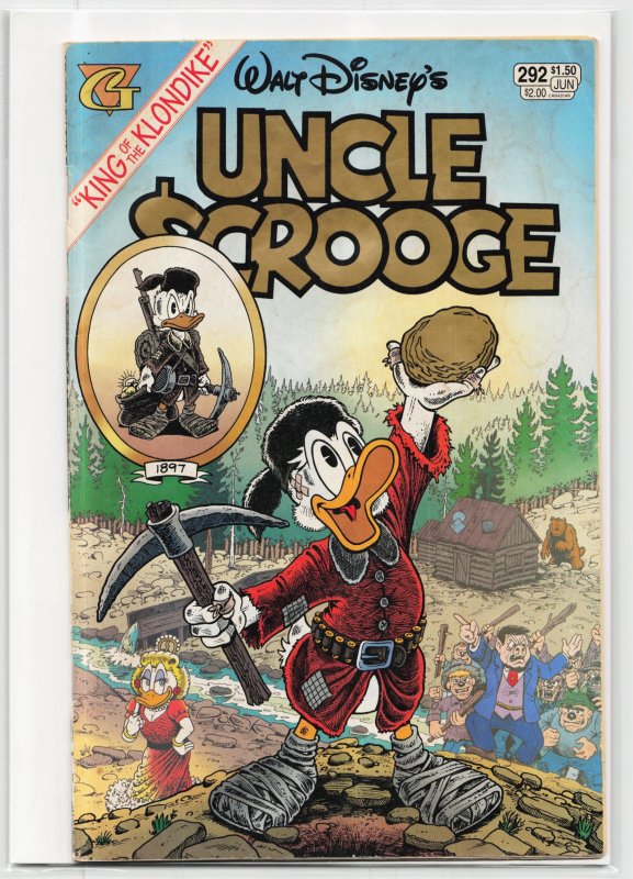Uncle Scrooge #292 (Gladstone, 1995), raw, ungraded comic book — front cover
