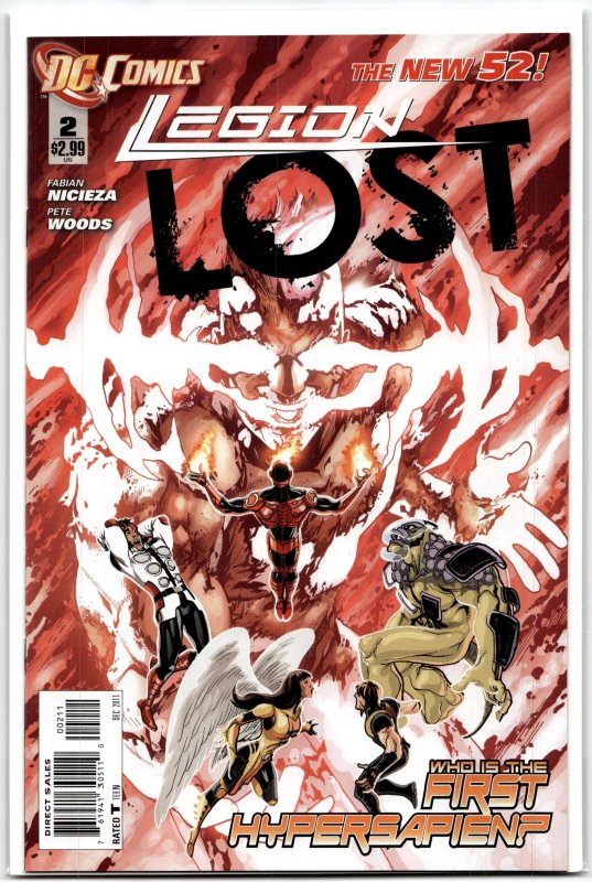 Legion Lost #2 (2011), raw, ungraded comic book — front cover