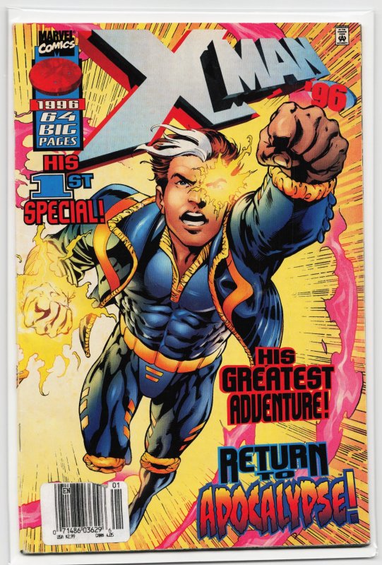 X-Man '96 (1996) X-Man (1996), raw, ungraded comic book — front cover