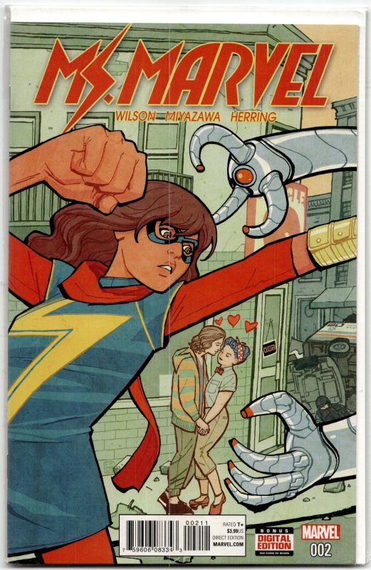 Ms. Marvel #2 (Marvel Comics, 2016), raw, ungraded comic book — front cover