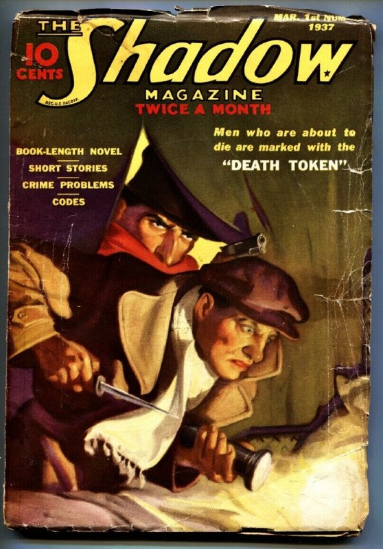 Shadow 1937 March 1 -Hook McGuire- Street AND Smith-Rare Pulp VG (Street & Smith, 1937), raw, ungraded comic book — front cover