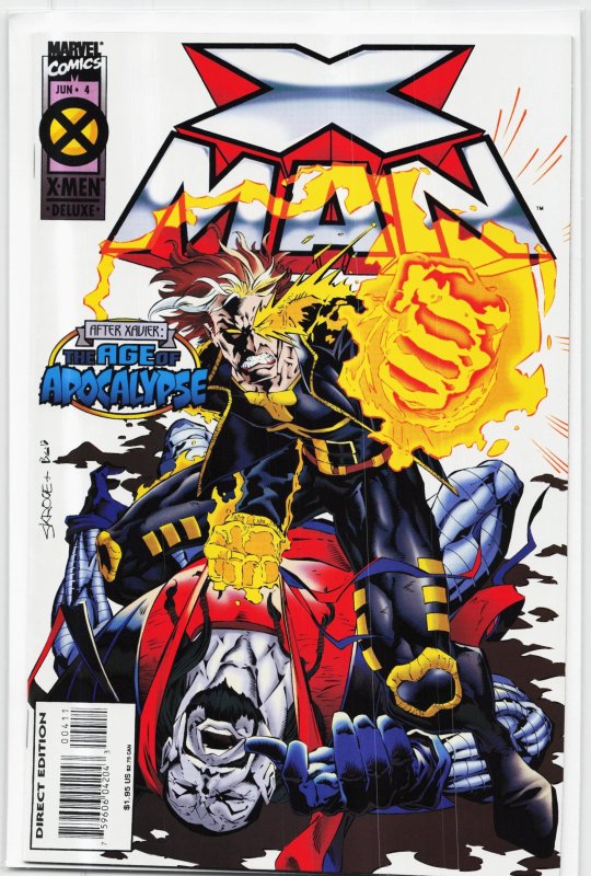 X-Man #4 (Marvel Comics, 1995), raw, ungraded comic book — front cover