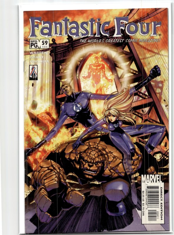 Fantastic Four #59 (Marvel Comics, 2002), raw, ungraded comic book — front cover