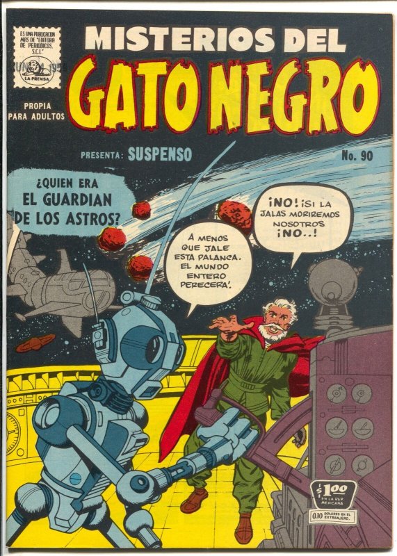 Misterios Del Gato Negro #90 (1959), raw comic book in FN- condition — front cover