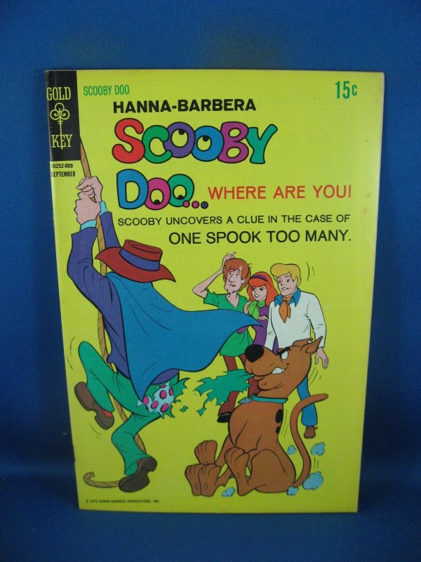Scooby Doo #3 (Gold Key Comics, 1970), raw comic book in VF+ condition — front cover