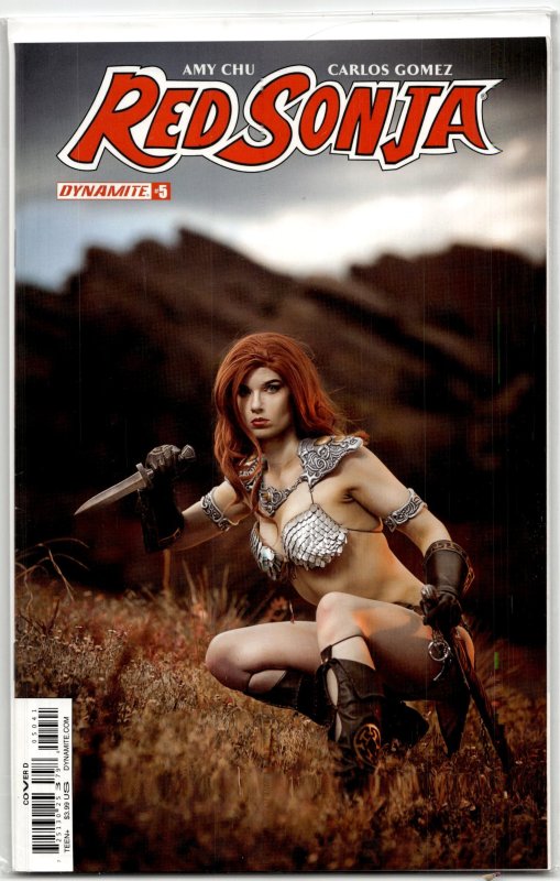 Red Sonja #5 (Dynamite Entertainment, 2017), raw, ungraded comic book — front cover