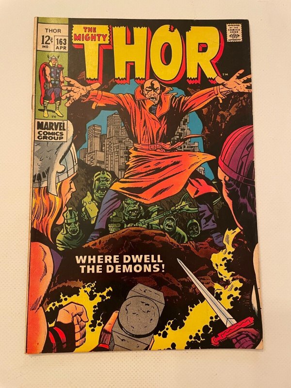 The Mighty Thor #163 (Marvel Comics), raw comic book in NM- condition — front cover