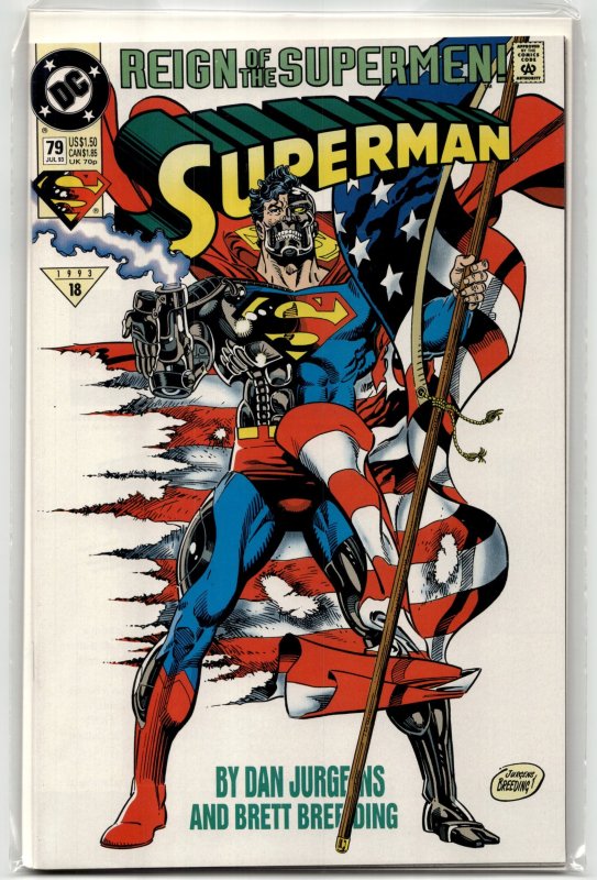 Superman #79 (DC Comics, 1993), raw, ungraded comic book — front cover