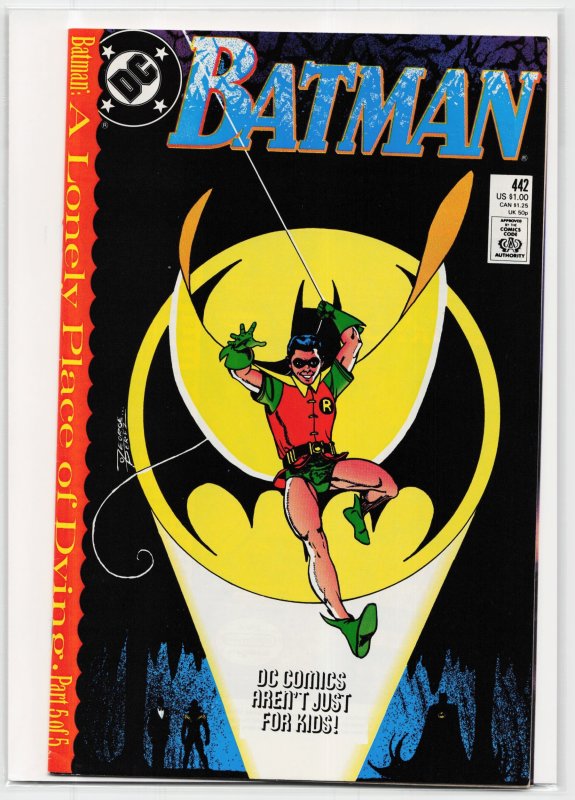 Batman #442 (DC Comics, 1989), raw, ungraded comic book — front cover