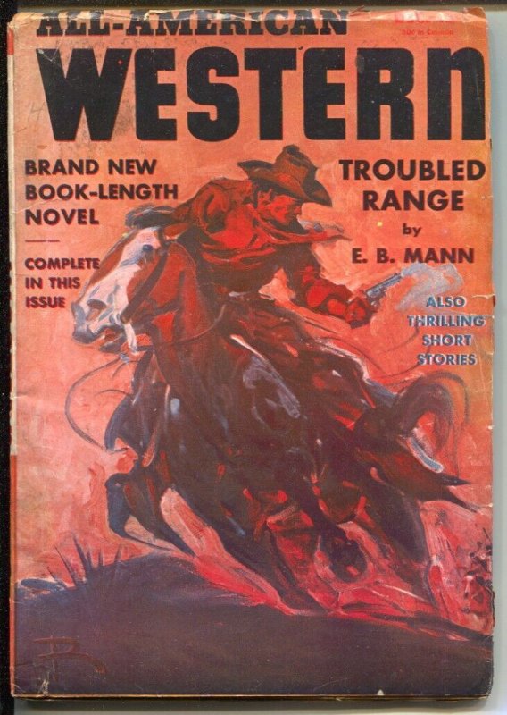 All-American Western #1, raw comic book in FN- condition — front cover