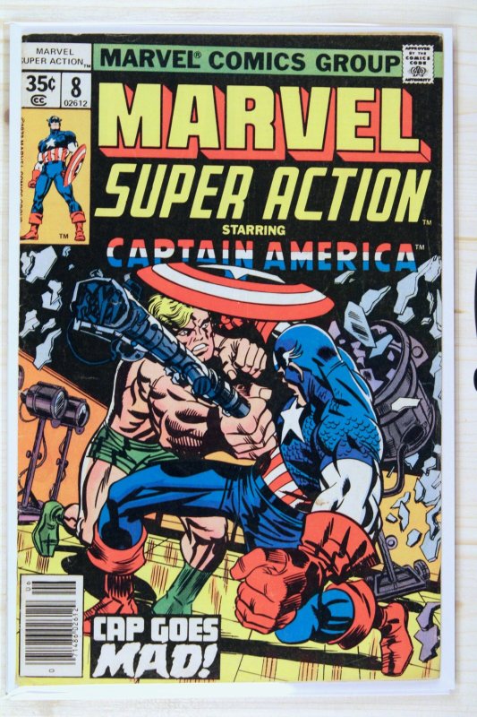 Marvel Super Action #8 (Marvel Comics, 1978), raw comic book in FN+ 6.5 condition — front cover