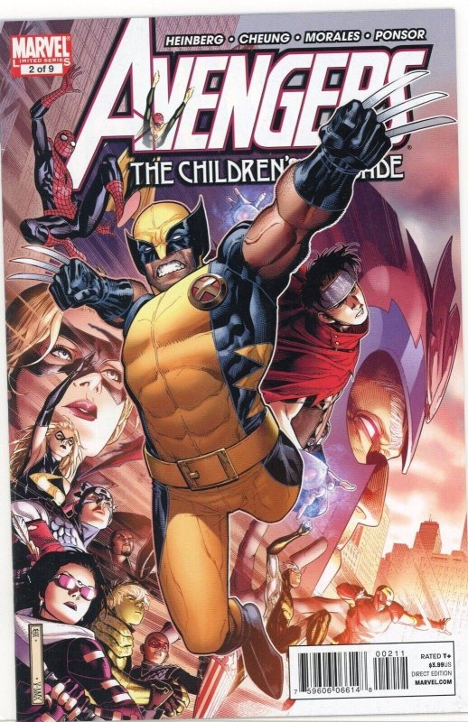 Avengers: The Children's Crusade #2 (Marvel Comics, 2010), raw comic book in NM- 9.2 condition — front cover