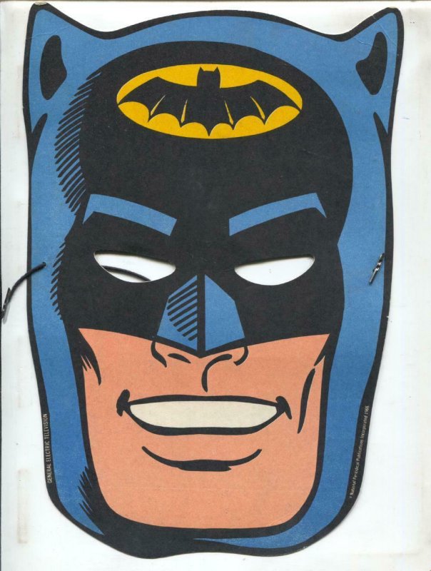 Batman & Robin Face Mask 1966-GE Television Premium-2 Sided-VF- (1966), raw comic book in VF- condition — front cover