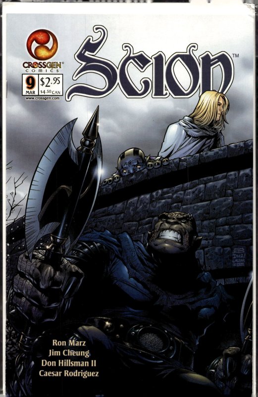 Scion #9 (CrossGen, 2001), raw, ungraded comic book — front cover