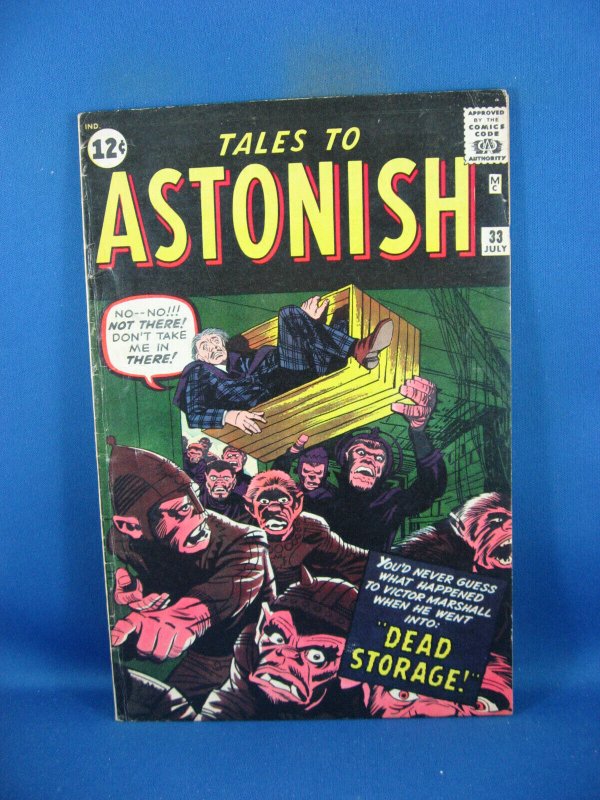 Tales to Astonish #33 (Marvel Comics, 1962), raw comic book in VG condition — front cover