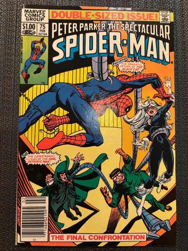 The Spectacular Spider-Man #75 (Marvel Comics, 1983), raw, ungraded comic book — front cover
