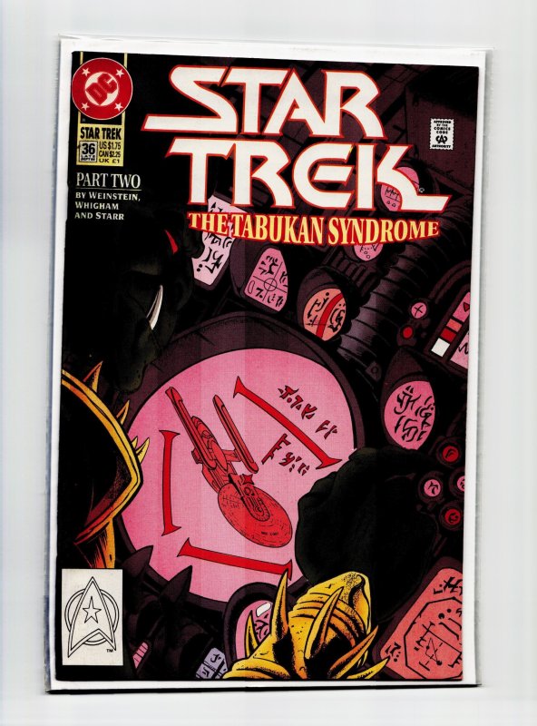Star Trek #36 (DC Comics, 1992), raw, ungraded comic book — front cover