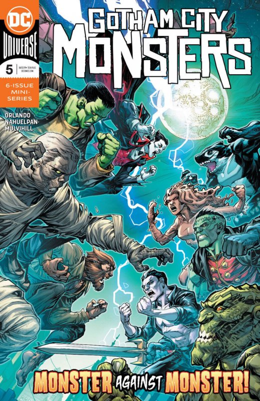 Gotham City Monsters #5 (2019), raw comic book in VF/NM condition — front cover