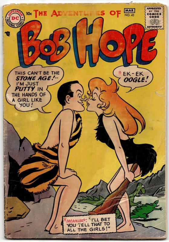 The Adventures of Bob Hope #43 (1957), raw, ungraded comic book — front cover