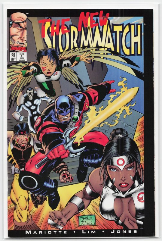 Stormwatch #28 (1995), raw, ungraded comic book — front cover