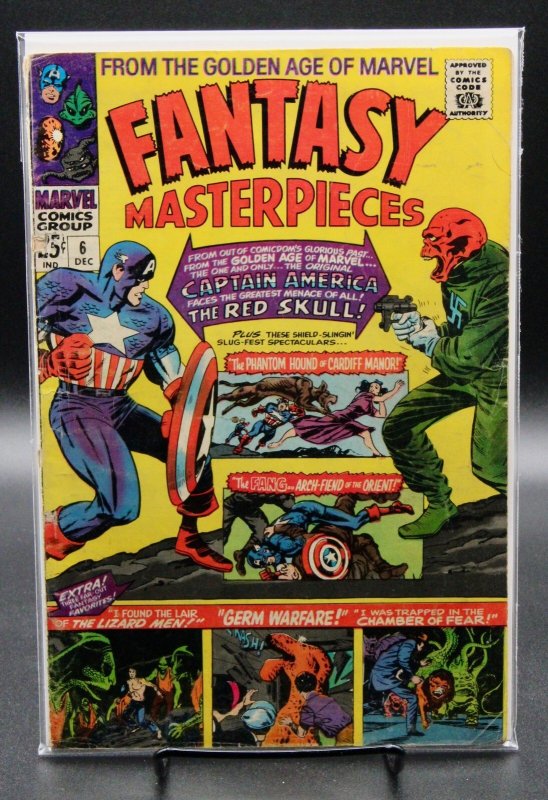 Fantasy Masterpieces #6 (Marvel Comics, 1966), raw comic book in VG condition — front cover