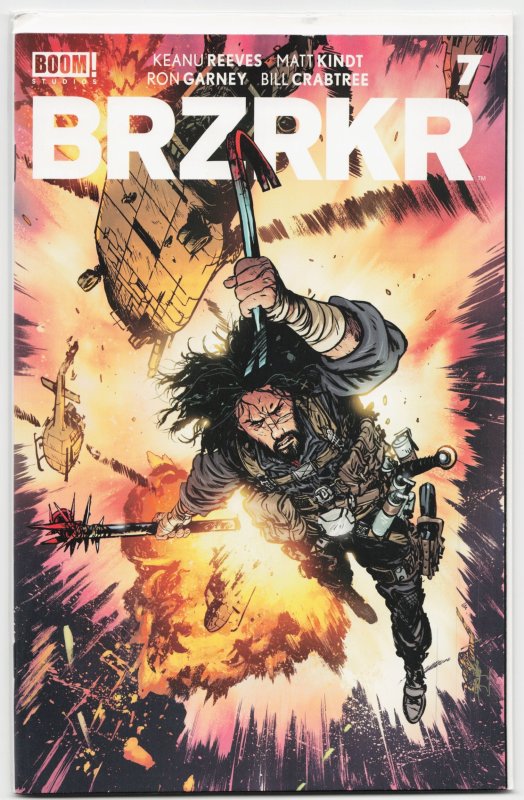 Brzrkr #7 (Boom! Studios, 2022), raw, ungraded comic book — front cover