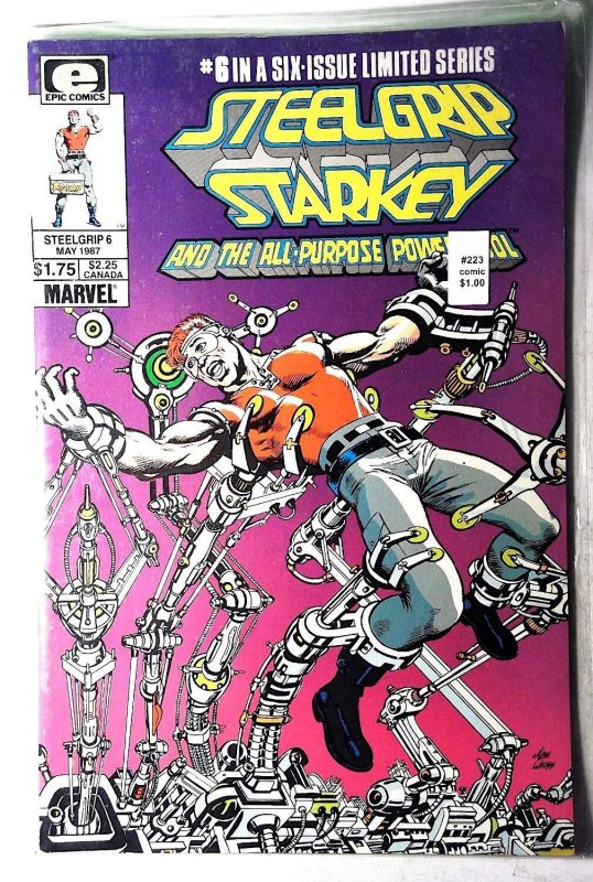 Steelgrip Starkey #6 (1987), raw, ungraded comic book — front cover