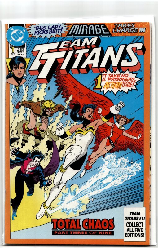 Team Titans #1 (DC Comics, 1992), raw, ungraded comic book — front cover