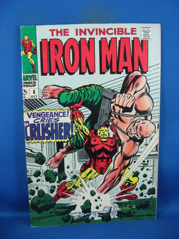 Iron Man #6 (Marvel Comics, 1968), raw comic book in VF condition — front cover