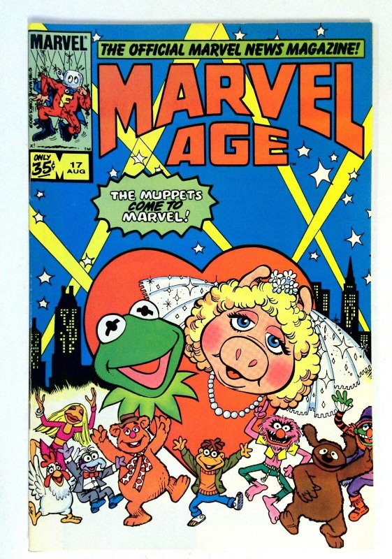 Marvel Age #17 (Marvel Comics, 1984), raw comic book in NM- condition — front cover