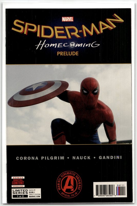 Marvel's Spider-Man: Homecoming Prelude #2 (Marvel Comics, 2017), raw, ungraded comic book — front cover