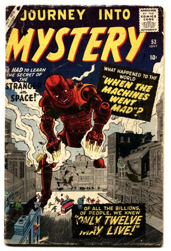 Journey into Mystery #53 (Marvel Comics, 1959), raw, ungraded comic book — front cover