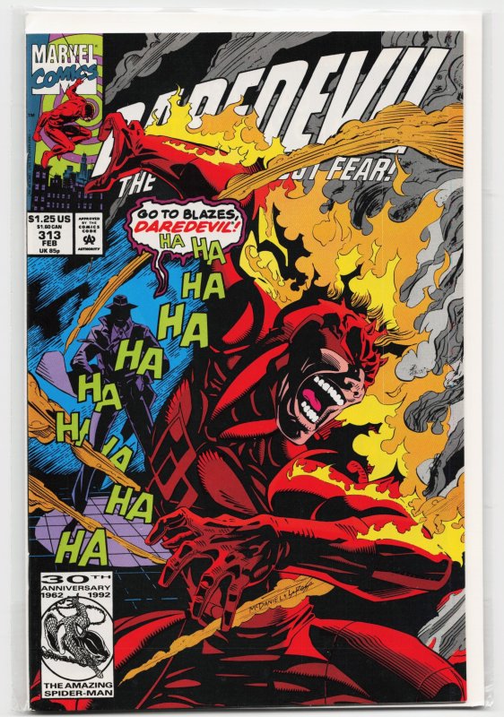 Daredevil #313 (Marvel Comics, 1993), raw, ungraded comic book — front cover