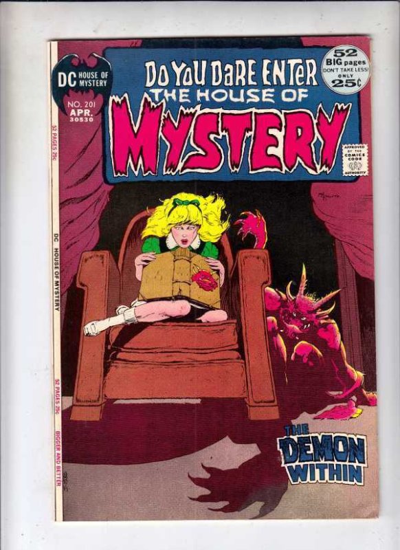 House of Mystery #201 (DC Comics), raw comic book in VF/NM- condition — front cover