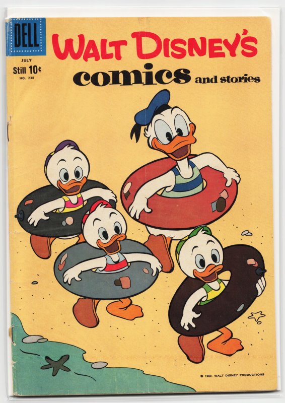 Walt Disney's Comics and Stories #238 (Dell, 1960), raw, ungraded comic book — front cover
