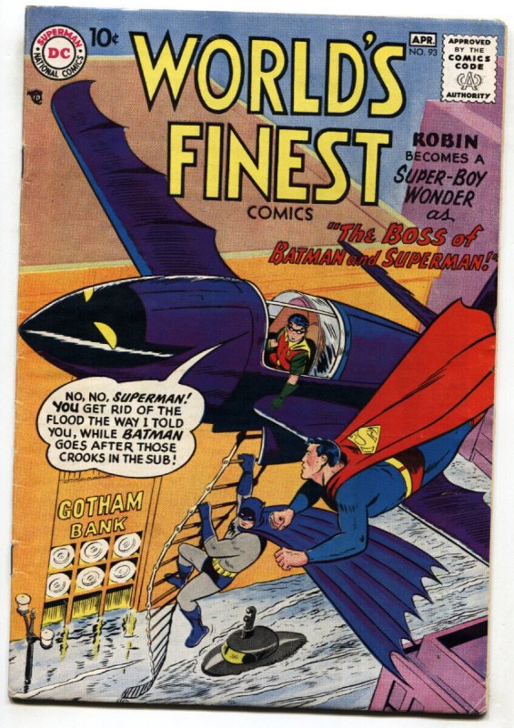 World's Finest #93 (DC Comics, 1958), raw, ungraded comic book — front cover