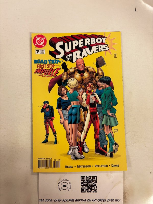 Superboy and the Ravers #7 (DC Comics), raw comic book in NM condition — front cover