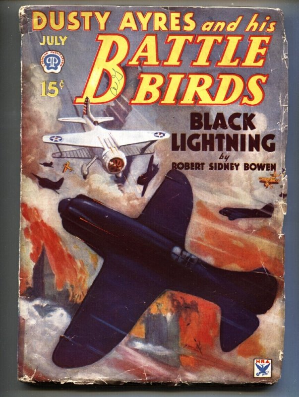 Pulp: Dusty Ayres and His Battle Birds 7/1934-Popular-First Issue Aviation P..., raw, ungraded comic book — front cover
