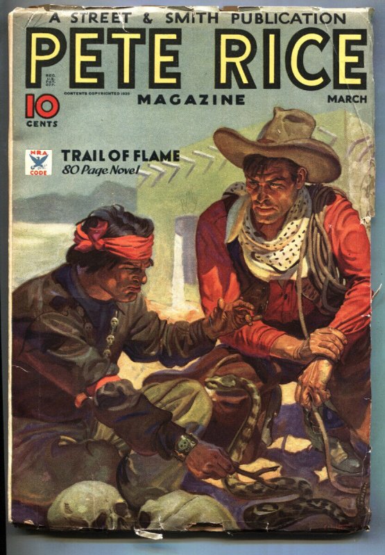 Pete Rice March 1935- Street and Smith Pulp- Walter Baumhofer Cover- VG (Street & Smith, 1935), raw comic book in VG condition — front cover