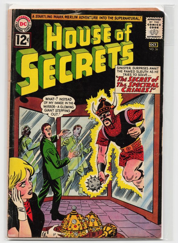 House of Secrets #56 (DC Comics, 1962), raw, ungraded comic book — front cover