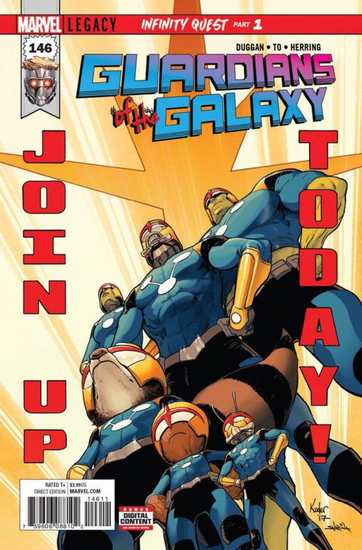 Guardians of the Galaxy #146 (Marvel Comics, 2017), raw comic book in VF/NM condition — front cover