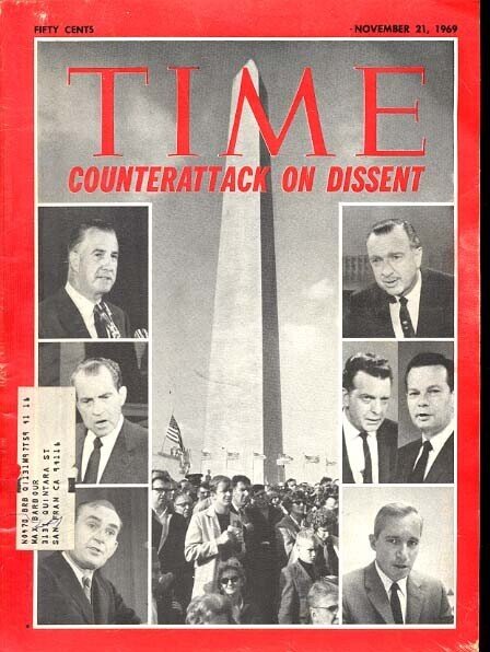 Mag: Time 11/21/1969-Attack on Dissent/nixon/viet VG, raw comic book in VG condition — front cover