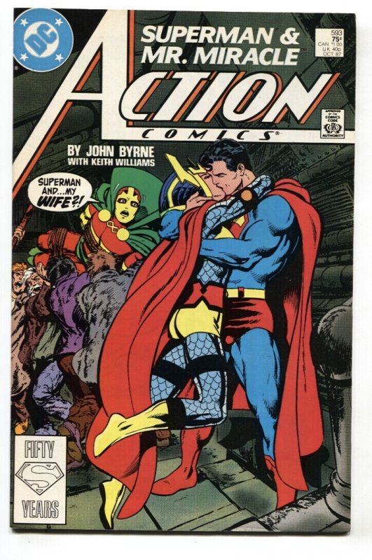 Action #593 - 1987 - DC - Vf/nm - Comic Book (DC Comics, 1987), raw comic book in VF/NM condition — front cover