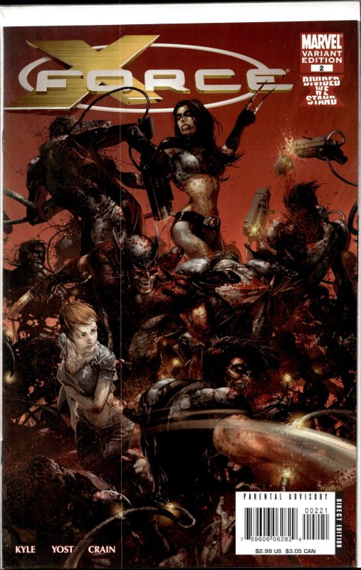 X-Force #2 (Marvel Comics, 2008), raw, ungraded comic book — front cover
