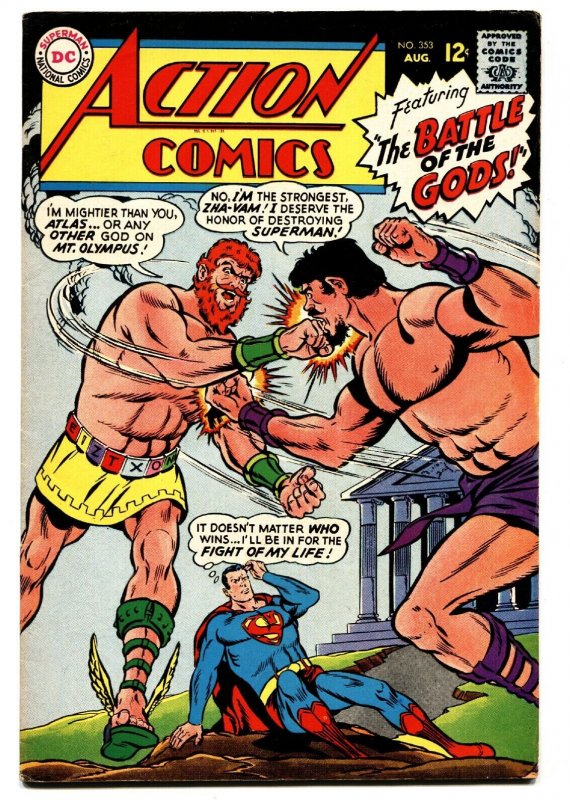 Action Comics #353 (DC Comics, 1967), raw comic book in FN condition — front cover