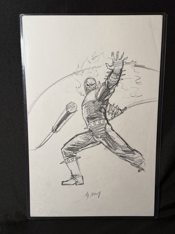 Greg Hildebrandt Ghost Rider Original Art 11x17 Preliminary Marvel Masterpieces (Marvel Comics), raw, ungraded comic book — front cover