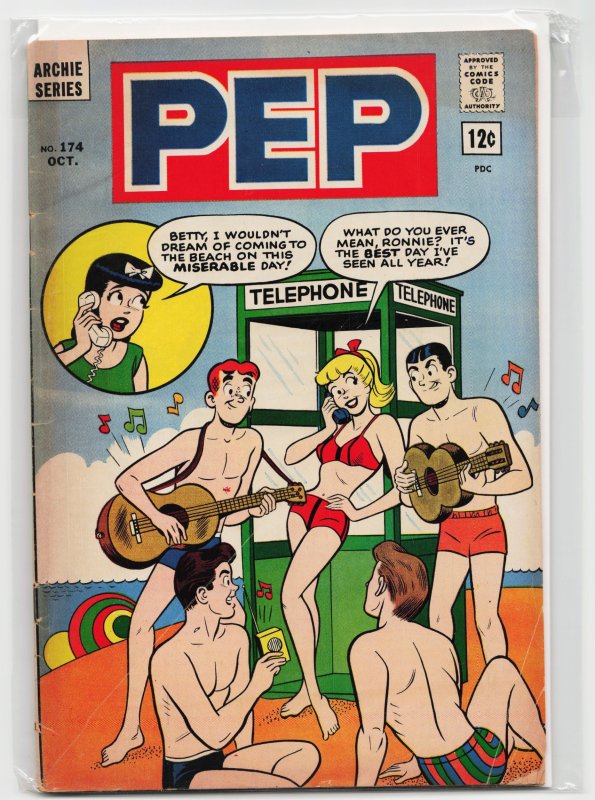 Pep Comics #174 (Archie Comics, 1964), raw, ungraded comic book — front cover