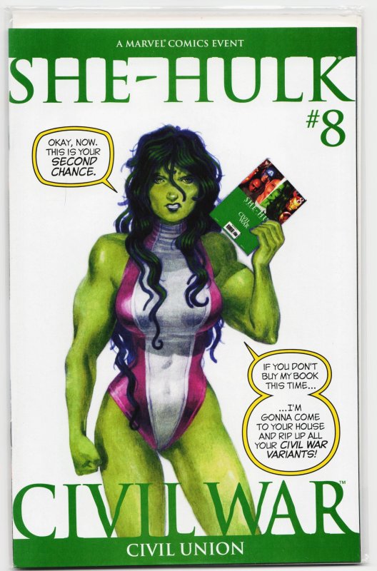 She-Hulk #8 (Marvel Comics, 2006), raw, ungraded comic book — front cover