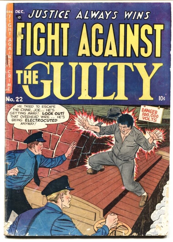Fight Against the Guilty #22 (1954), raw, ungraded comic book — front cover